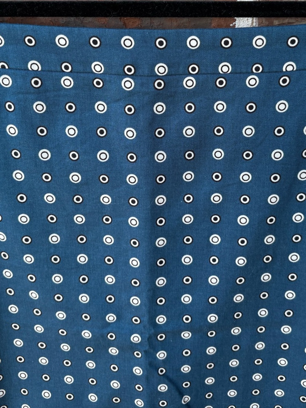 J.Crew No. 2 Pencil Skirt Dark Teal White Dot Print Size 10 - Picture 5 of 14